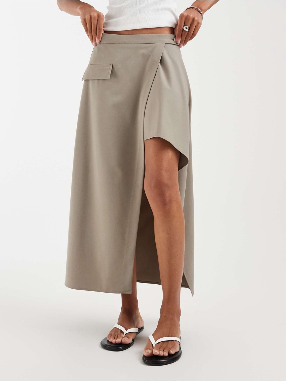 ASOS Design Asymm Tailored Skirt